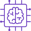 Icône représentant un cerveau et des circuits électriques